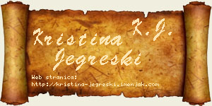 Kristina Jegreški vizit kartica